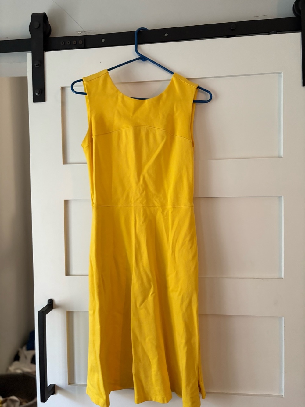 Lands' End Bright Yellow Sleeveless Midi Dress